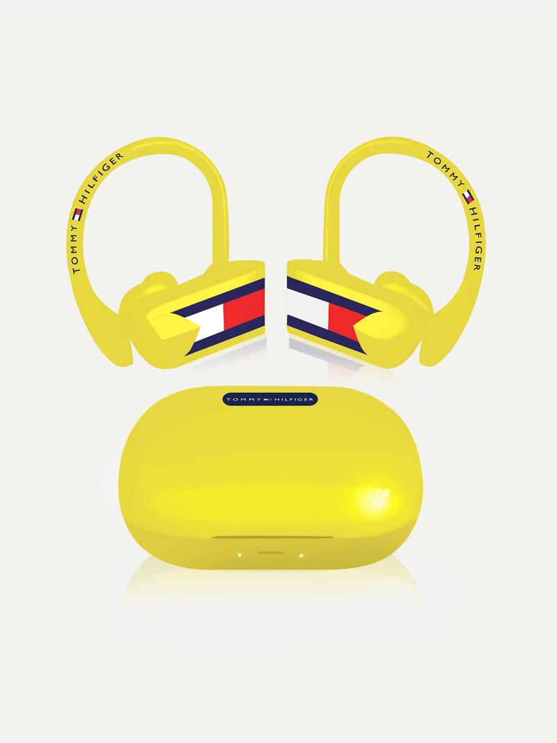 Férfi Tommy Hilfiger Neon Yellow Sport Earbuds Technology Sárga | HU 1571AHK